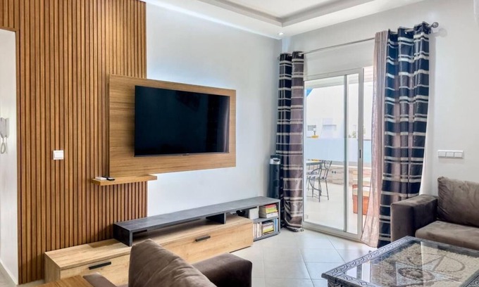 Imi Ouaddar Apartment | Terrace with bioclimatic pergola - High-end apartment in Imi Ouaddar