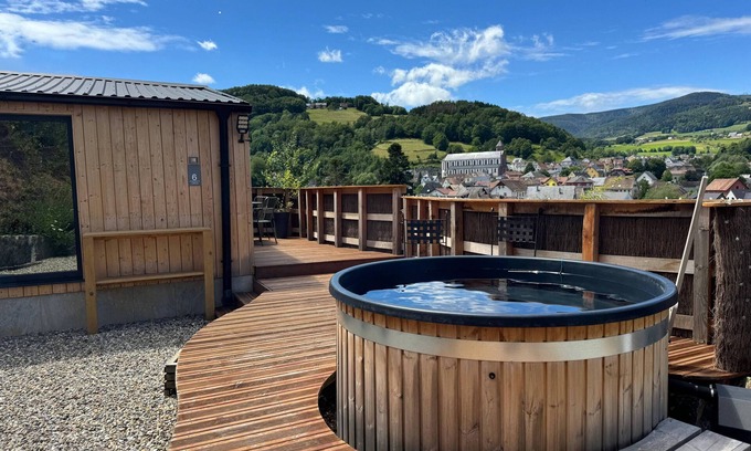 Orbey Cabin | Tiny House in Alsace with Hot Tub and mountain views