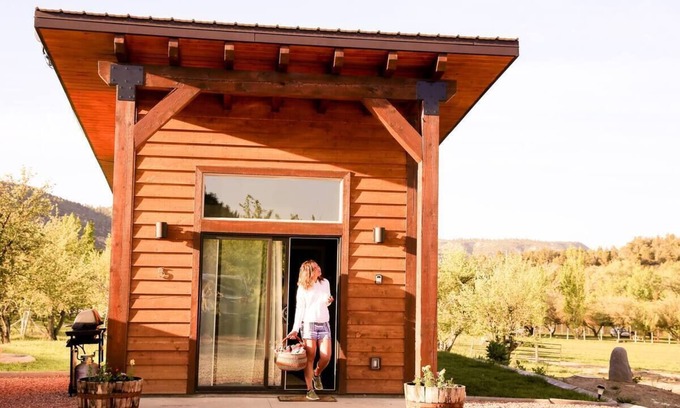 Glendale House | Tiny House in Private Orchard w/AMAZING Mountain View! Between Zion and Bryce