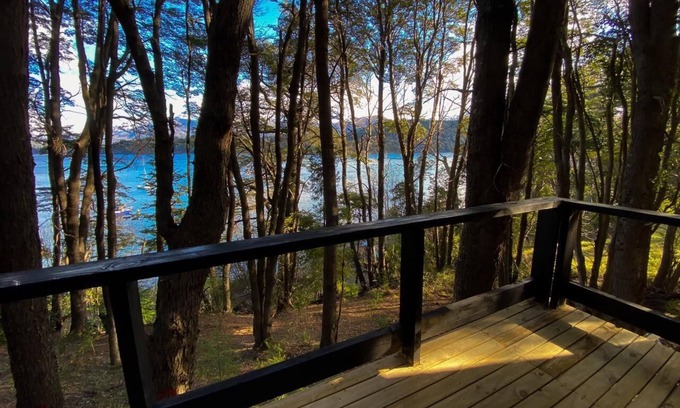 Peninsula San Pedro Cabin | Tiny house meters away from lake nahuel huapi. Access to the beach from the house.