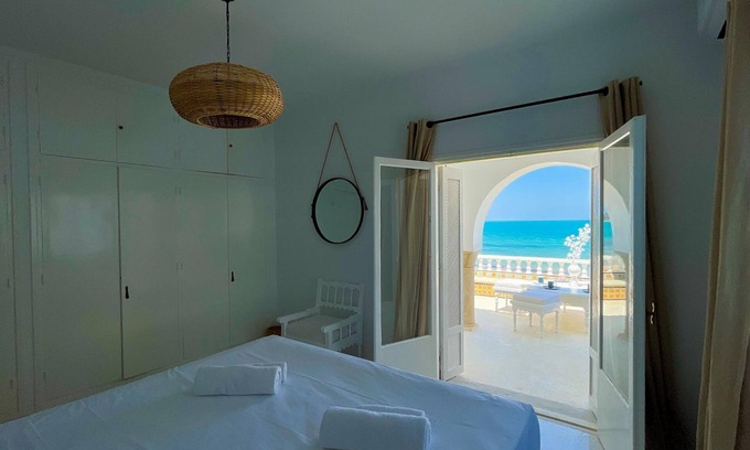 Sidi Abdel Aziz Villa | The Sea House beach front villa with pool