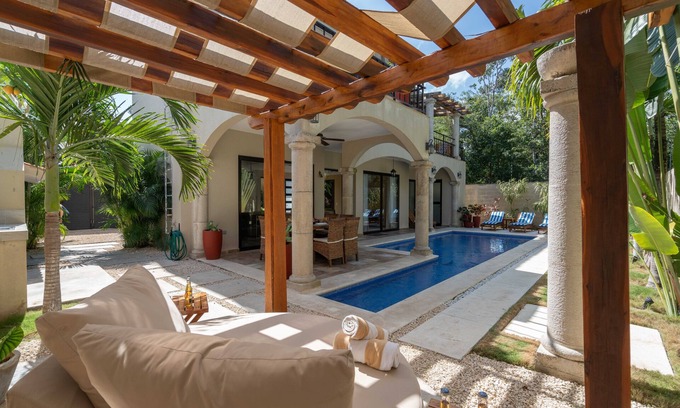 Tulum House | Tulum Stunning Villa-Private Pool-Cabana-Terraces-4 Bedrooms-5 Beds