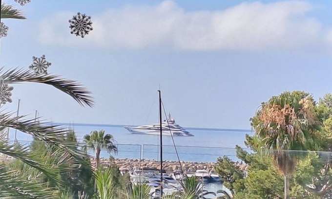 Portals Nous Condo | Very well maintained flat-sea view, direct access to harbour-tropic. garden pool