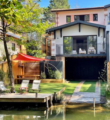 Cazaux Villa | Villa du Canal - Ponton pour bateau