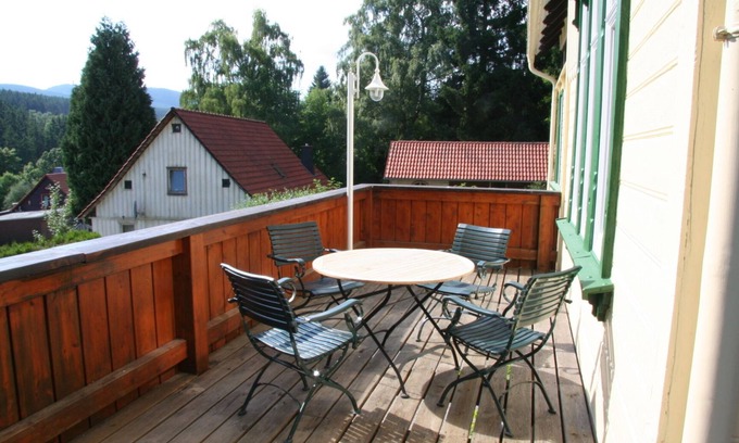 Schierke Villa | Villa 'Ferienwohnung Charlotte' with Shared Terrace, Shared Garden and Wi-Fi