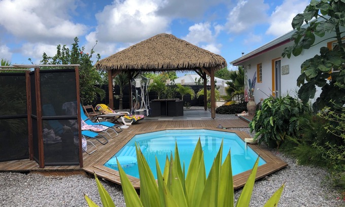 Grand-Bourg Villa | Villa Kaz à Colibri with swimming pool for a relaxing break with family or friends.