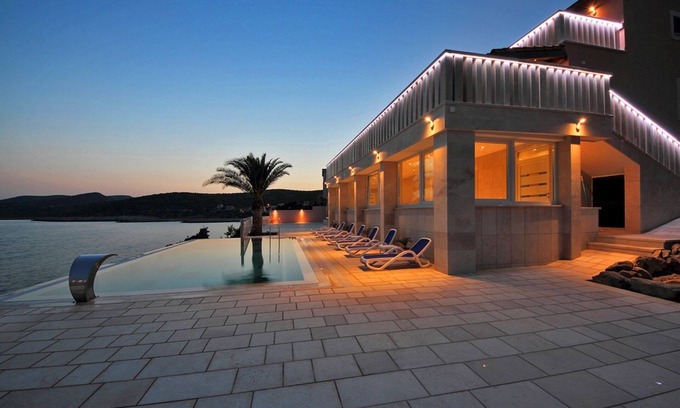 Zavalatica Villa | VILLA SOFIA see front with pool and hot tub