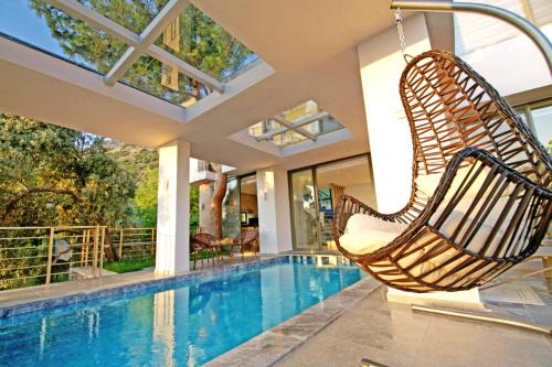 Uzumlu Villa | Villa With a Private Heated Pool, Jacuzzi, Overlooking Spectacular Views Of The Sea