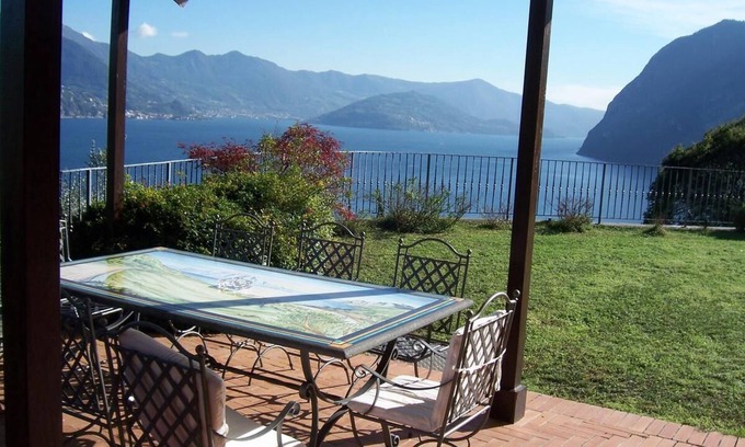 Riva di Solto Villa | Villa with beautiful lake view surrounded by olive groves.