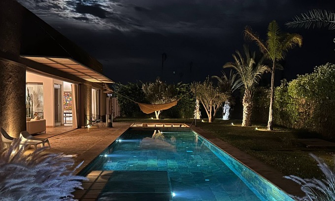 Annakhil Villa | Villa Zen'O | Hot Pool | Palmeraie view