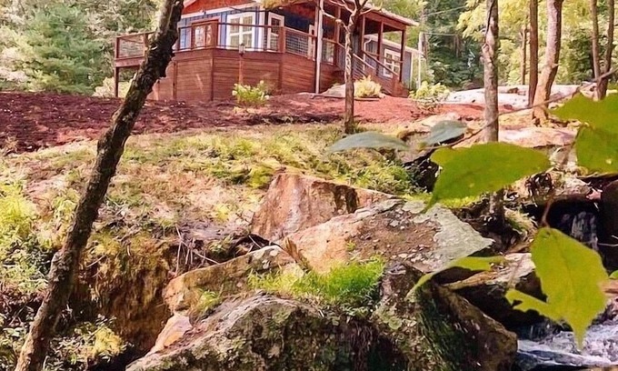 Etowah Cottage | Wake up to a waterfall. Near Dupont, Brevard, Hendersonville.