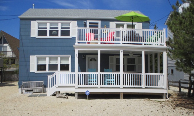 Harvey Cedars House | Walk to beach , bay, shopping & restaurants , sunset views at the end of our st