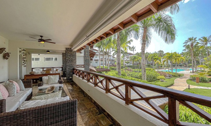 Portillo Apartment | Walk to beach Suite w/Balcony and Pool View in Las Terrenas