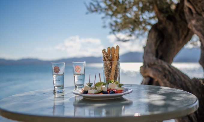 Mytilene Villa | Waterfront Luxury Stone-built 72sqm Villa in Olive Grove