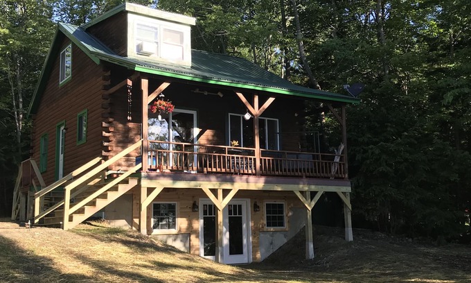 Saint Albans Cabin | WATERFRONT-3BR, 2BA Log Cabin On Big Indian Lake
