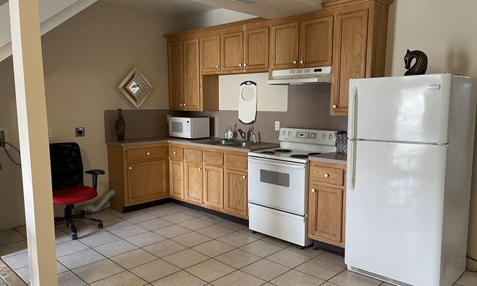 Pierre Part Apartment | Waterfront deck, LR/K/BA first floor, 1 Queen BR upstairs+balcony.