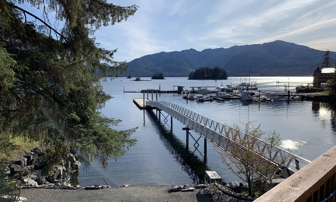 Ketchikan House | Waterfront home with a dock for your boat not far from the marina.