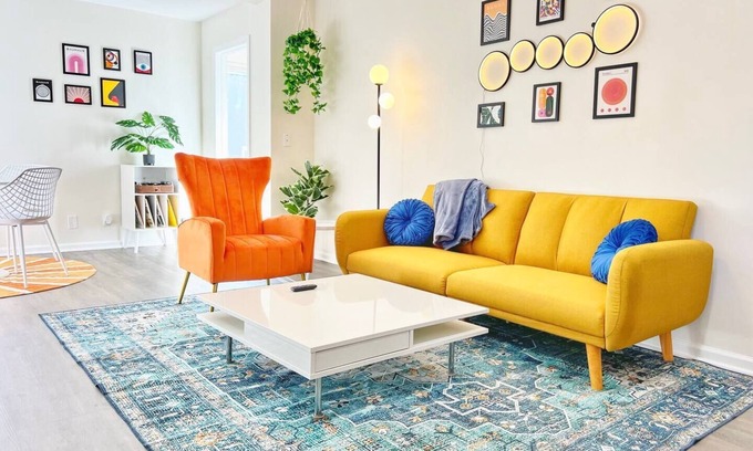 North Park Apartment | Welcome to our vibrant 2-bedroom, 1-bathroom abode, where retro charm meets modern comfort