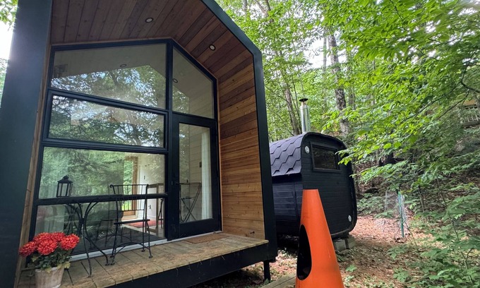 Williamsville Cabin | Wellness Getaway with a Personal Sauna, and Private River Beach!