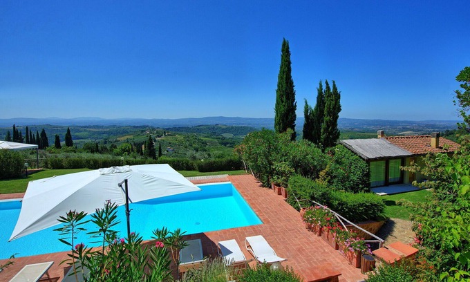 Magliano Villa | Wonderful private villa with pool, WIFI, A/C, balcony and panoramic view, close to Greve In Chia.