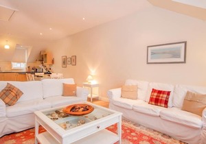 Modern luxury apartment overlooking the main square in Dornoch.