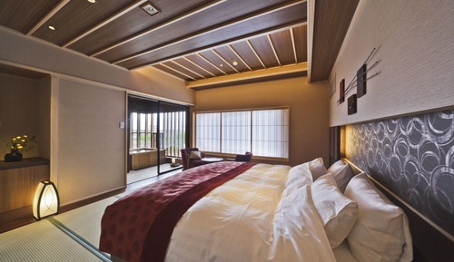 [KAROI Standard floor] Japanese Style Double Bed with Open Air Bath, Non Smoking