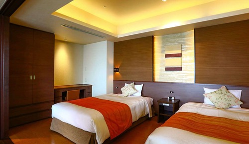 Suite, with open-air bath, Japanese Bed Twin (Ocean View), Non Smoking