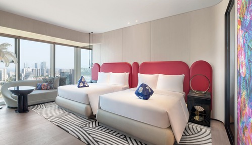 Spectacular Room, Room, 2 Double Beds, Partial Ocean View