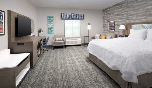 Room, 1 King Bed with Sofa bed, Refrigerator & Microwave