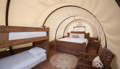 Wagon with 1 King bed and 1 Bunk bed