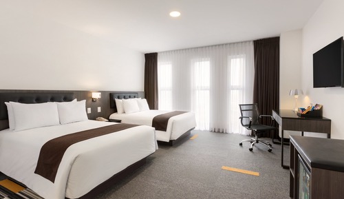 Double Room, 2 Double Beds, Roll-in Shower, Non Smoking