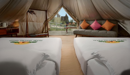 Family Vacation Tent Garden View