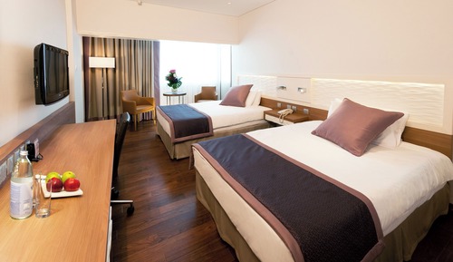 Standard Room, 2 Double Beds, City View