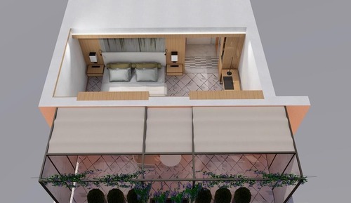 City Rooftop Double Room with patio