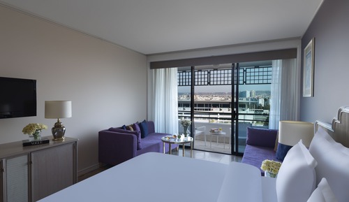 Comfort Room, 1 Double Bed with Sofa bed, City View