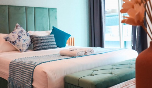 SA#04 - Chic Blue 1BR for 2-4 Pax [Tower 1]