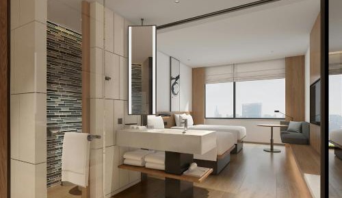 Selective Double Room with Two Double Beds and City View