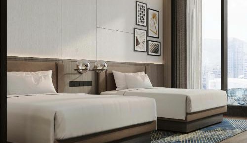Classic Double Room with Two Double Beds and City View - High Floor