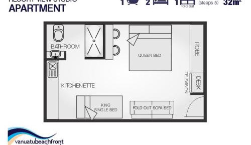 Studio Apartment with Garden View