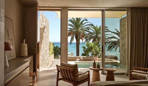 Deluxe Beachfront View Suite with Heated Mini Pool
