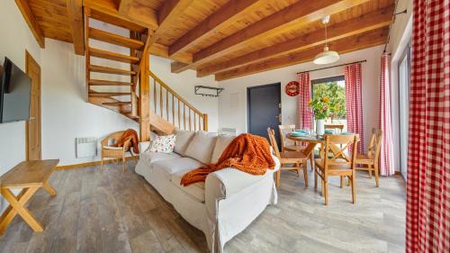 Chalet with fireplace