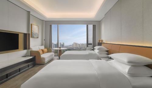 Deluxe Double Room with Two Double Beds and City View