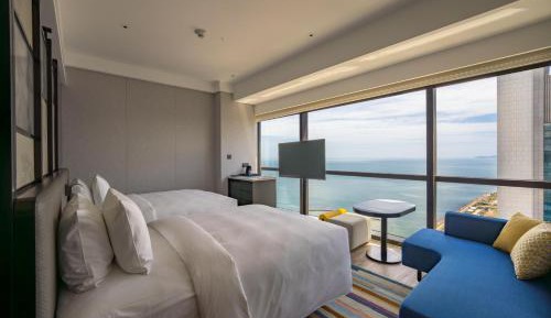 Double Room with Two Double Beds and Ocean View