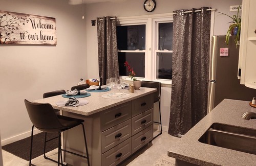 Crossroad Park House | Sweet 2-bedroom home with A/C and back deck w/dining area, gas grill & fire pit