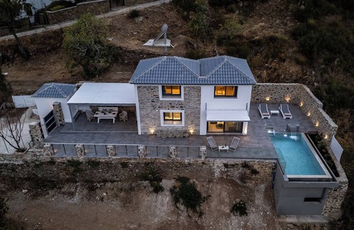 Skopelos Villa | ELEGANT RESORT with unique view of the sea, pool with waterfall and privacy!