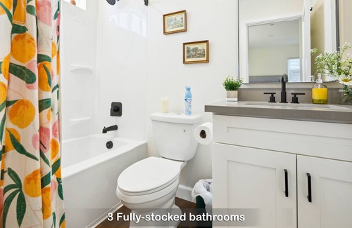 National City House | Modern 3-Bedroom 3-Bath Home w Free Parking, Balcony Views near Beach & Downtown