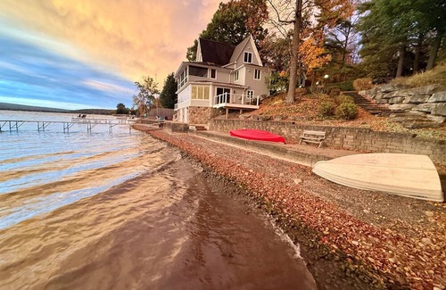 Geneseo House | Luxury Lakefront Escape w/Pool & Guest House
