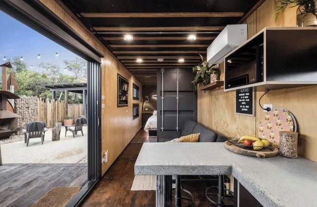 A quirky yet functional 40ft shipping container.