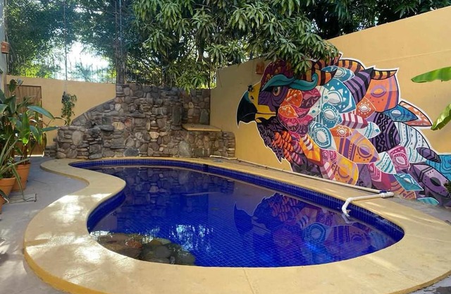 First floor apartment with 2 bedrooms and 2 bathrooms. Pool & waterfall views