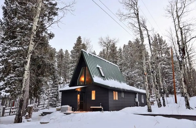 Scandinavian A-Frame Forest Cabin w/ Hot Tub